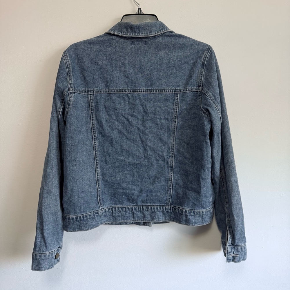 Falls Creek Distressed Raw Hem Denim Jacket Medium Wash Coastal Cowgirl Indie - Picture 2 of 6